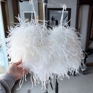 Banana republic White Feathered Top NWT Sz XS original. $250